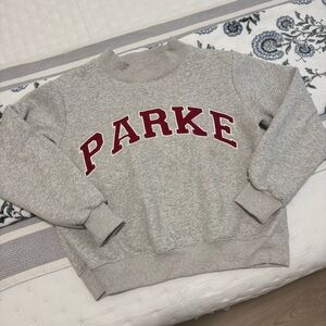 PARKE Sweatshirt S/M Classic Grey & Maroon/Red